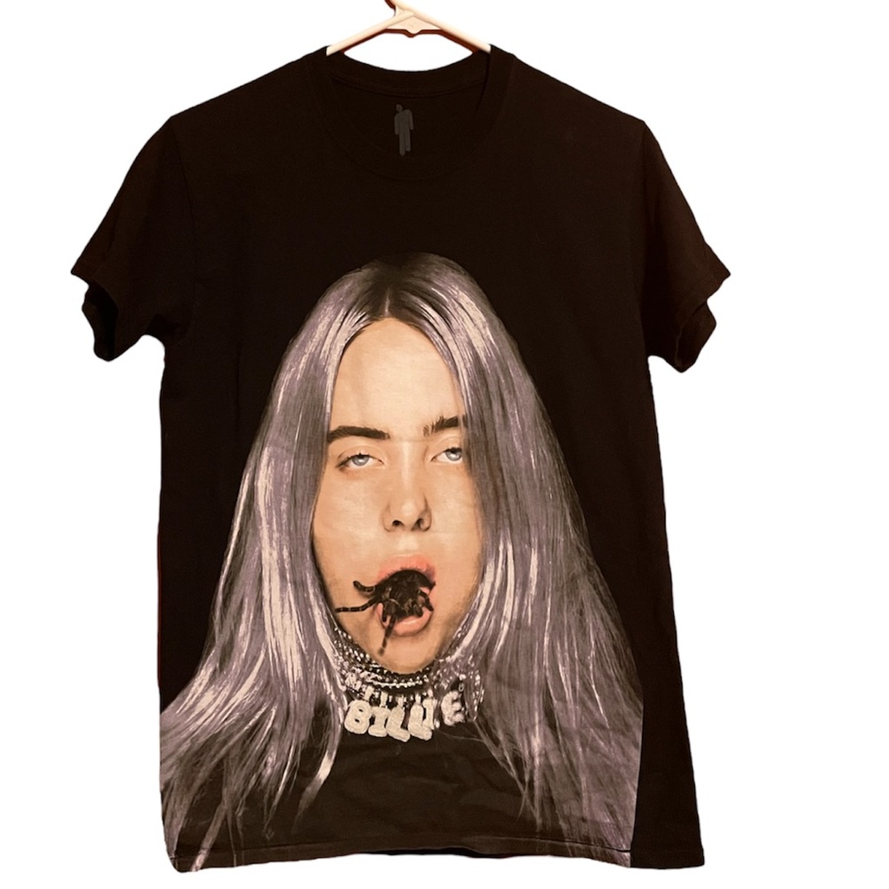 Authentic Billie Eilish Spider Mouth Black Graphic Tour Concert Merch T-Shirt S